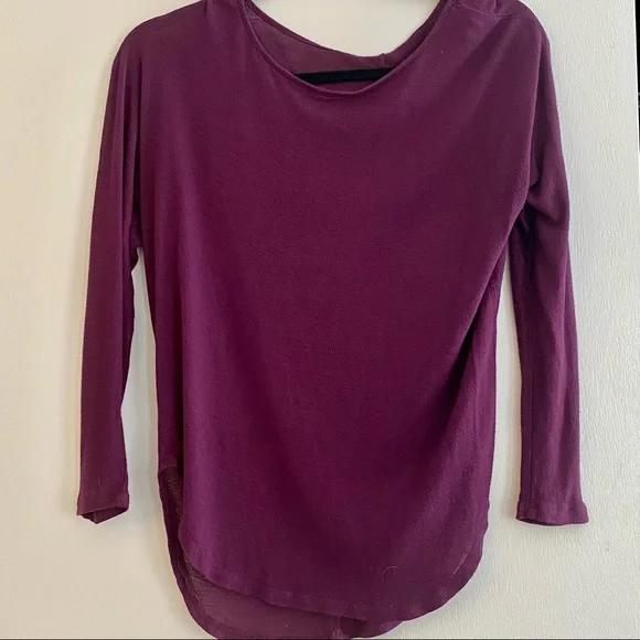 Casual plum colored long sleeve shirt, Rue 21 size XS - Picture 2 of 3